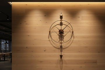 Designer Luxury Premium Minimalist Abstract Mordern  Metal And Wooden Pendulum Wall Clock