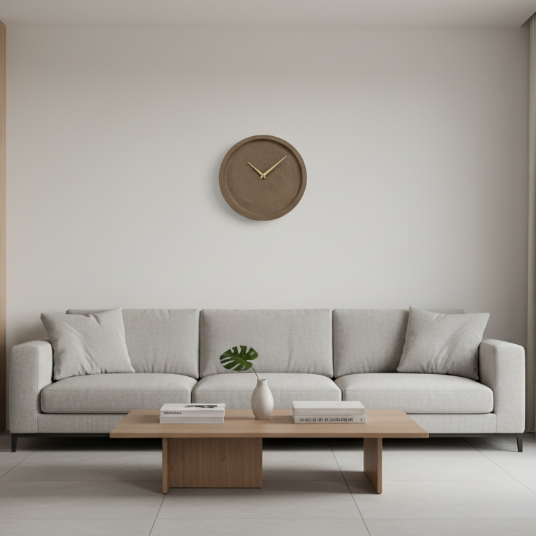 Designer Luxury Premium Minimalist Abstract Mordern  Metal And Wooden Mini Cooper Wall Clock