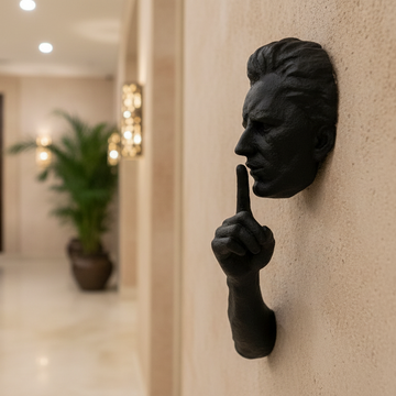 Premium Unique Luxury Modern Artisan Exclusive Handcrafted Abstract Silent Man Wall Art