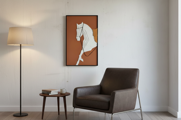 Premium Unique Luxury Modern Artisan Exclusive Handcrafted Abstract Brown Horse Wall Art