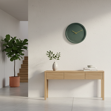 Designer Luxury Premium Minimalist Abstract Mordern  Metal And Wooden Mini Cooper Wall Clock