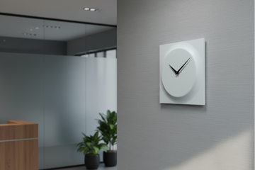 Designer Luxury Premium Minimalist Abstract Mordern  Metal And Wooden Square Wall Clock