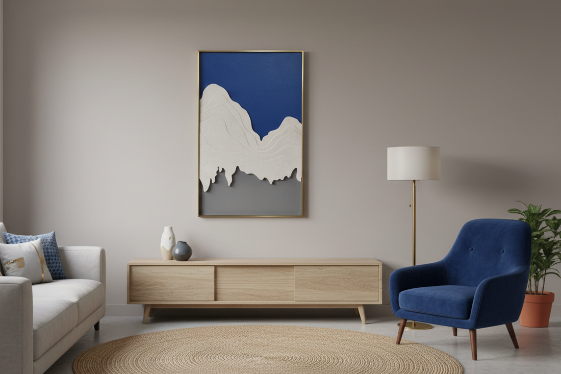 Premium Unique Luxury Modern Artisan Exclusive Handcrafted Abstract Wave Wall Art