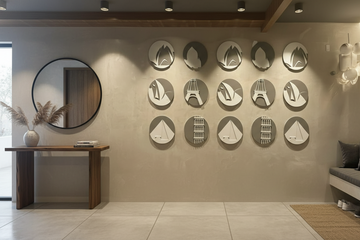 Premium Unique Luxury Modern Artisan Exclusive Handcrafted Abstract Atlas Disc Wall Art