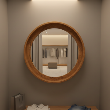 Asymmetrical Luxury  Modern Designer Unique Premium Purewood Mirror