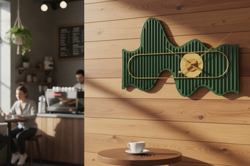 Designer Luxury Premium Minimalist Abstract Mordern  Metal And Wooden Elegance Wall Clock