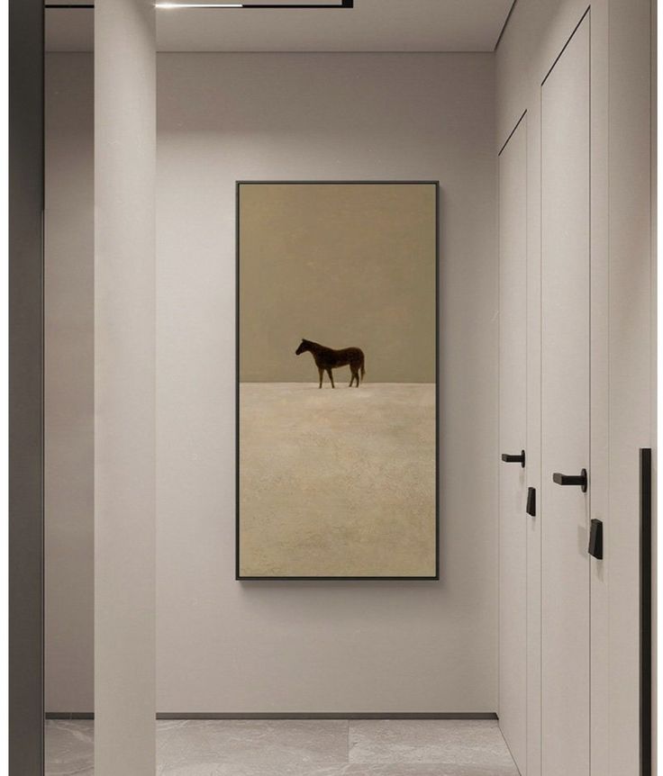 Premium Unique Luxury Modern Artisan Exclusive Handcrafted Abstract Black Horse Wall Art