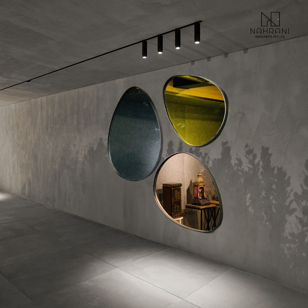 Asymmetrical Luxury  Modern Designer Unique Premium Triputi Mirror