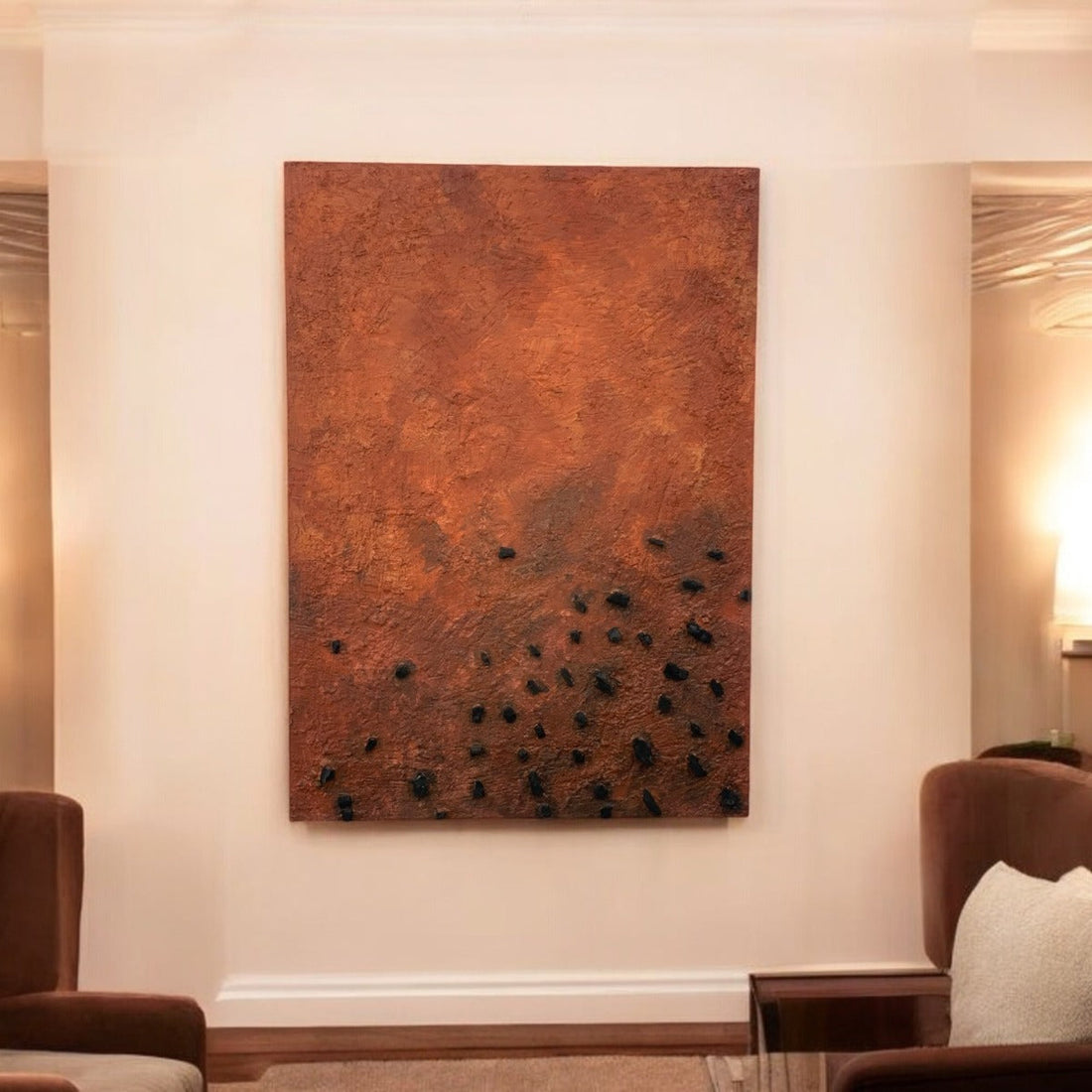 Premium Unique Luxury Modern Artisan Exclusive Handcrafted Abstract Charcoal Wall Art